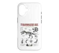 Custodia per iPhone 16 Tyrannosaurus Rex Fossil Guide Museo Anatomia Arte