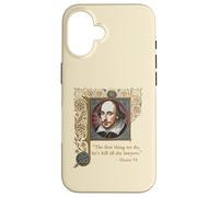 Custodia per iPhone 16 UCCIDI TUTTI GLI AVVOCATI Citazione di Shakespeare Enrico VI, Parte 2