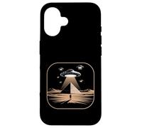 Custodia per iPhone 16 UFO Piramide Aliena Antico Mistero Rapimento Spazio Uomini Donne