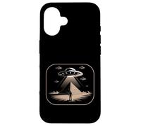 Custodia per iPhone 16 UFO Piramide Aliena Antico Mistero Rapimento Spazio Uomini Donne