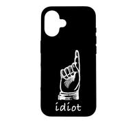 Custodia per iPhone 16 Umano idiota, stupido