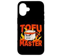 Custodia per iPhone 16 Umorismo vegano sul karate di Tofu Master Angry Ninja