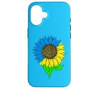 Custodia per iPhone 16 Una bandiera ucraina con il girasole Ucraina