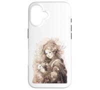 Custodia per iPhone 16 Una donna che indossa un kimono tradizionale giapponese che sogna sogni diurni leggeri e fragili