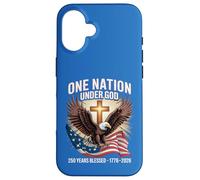 Custodia per iPhone 16 Una nazione sotto Dio 250 anni benedetto patriota americano