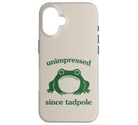 Custodia per iPhone 16 Unimpressed Since Tadpole Funny Frog Silly Graphic