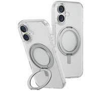 Custodia per iPhone 16 UNIQ con supporto girevole a 360° trasparente