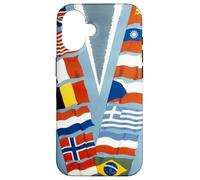 Custodia per iPhone 16 "V" per la vittoria nelle bandiere alleate (1942-1945)