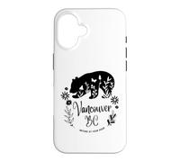 Custodia per iPhone 16 Vancouver BC Bear & Flowers Nature At Your Door Design