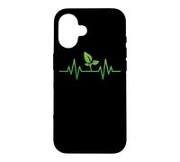 Custodia per iPhone 16 Vegetariano vegano HeartBeat vegetariano a base vegetale