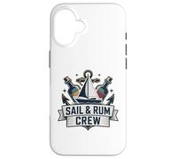 Custodia per iPhone 16 Vela e Rum Crew Divertente Sailing Captain Sailor