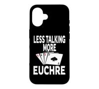 Custodia per iPhone 16 Vincitore del gioco di carte Funny Less Talking More Euchre