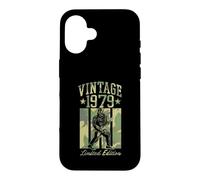 Custodia per iPhone 16 Vintage 1979 Bigfoot Sasquatch Theme Chitarra Edizione Limitata