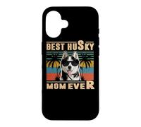 Custodia per iPhone 16 Vintage Best Dog Mom Ever Siberian Husky For Mothers Day