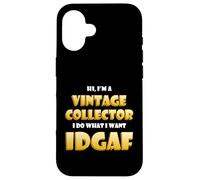 Custodia per iPhone 16 Vintage Collector IDGAF Cute Vintage Items Decor Collections