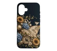 Custodia per iPhone 16 Vintage Geografia Insegnante Atlante Bussola Bloom Style