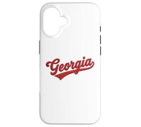 Custodia per iPhone 16 Vintage Georgia Script Classic Embroidered Style