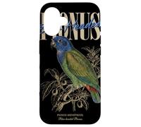 Custodia per iPhone 16 Vintage pionus dalla testa blu birdwatching natura uccelli amore