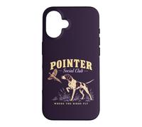 Custodia per iPhone 16 Vintage Pointer Bird Caccia Cane Dove Gli Uccelli Volano