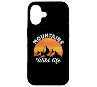 Custodia per iPhone 16 Vintage Retro Mountains Outdoor Wildlife Mountain Adventure