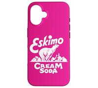 Custodia per iPhone 16 Vintage Soda Pop Tappo Bottiglia Eskimo Crema Soda Orso Polare