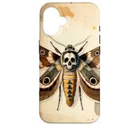 Custodia per iPhone 16 Vintage Testa di Morte Hawkmoth Entomologia Scientifica Arte
