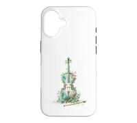 Custodia per iPhone 16 Violoncello Floreale Vintage Musica Classica