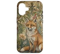 Custodia per iPhone 16 Volpe rossa in un vecchio stile inglese giardino vintage