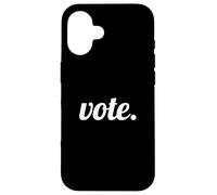 Custodia per iPhone 16 Vote Text Design White Font