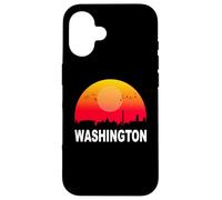 Custodia per iPhone 16 Washington DC Vintage Sunset Retro City State USA