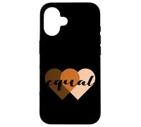 Custodia per iPhone 16 We Are All Equal One People One Heart, Equality Unity Hearts