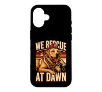 Custodia per iPhone 16 We Rescue At Dawn Firefighter Dog Search Team