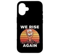 Custodia per iPhone 16 We Rise Again tributo a CD Rom e Physical Media Lovers