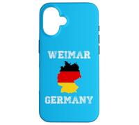 Custodia per iPhone 16 Weimar Germania Vintage Bandiera Germania Mappa Design