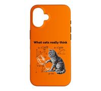 Custodia per iPhone 16 What Cats Really Think Funny Cat Physics Humor Men Women