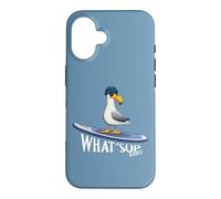 Custodia per iPhone 16 WHAT SUP Beaches Gabbiano in stand up paddling casuale