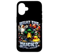 Custodia per iPhone 16 What The Duck Pun Bootleg Style Ducks Meme Dad Joke