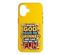 Custodia per iPhone 16 When God Made Me Grinned This Will Be Fun Christian