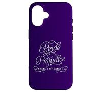 Custodia per iPhone 16 "Where's My Darcy?" Jane Austen - Pride and Prejudice
