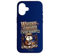 Custodia per iPhone 16 Whisky Is Water Without The Bad Parts Mouse con Scotch