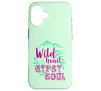 Custodia per iPhone 16 Wild Heart Gypsy Soul Boho Mountain Nature Design