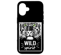 Custodia per iPhone 16 Wild Spirit Tiger Quotes Summer Illustration Graphic Design