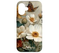 Custodia per iPhone 16 Wildflower Butterfly Floral Botanical Nature Flower Vintage