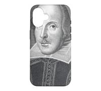 Custodia per iPhone 16 William Shakespeare Ritratto Teatro Scrittore Storico