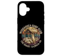 Custodia per iPhone 16 Windansea Surf Club The Shack La Jolla CA Surf vintage