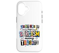 Custodia per iPhone 16 Witty Sarcasm Molti Talenti Detto Umoristico