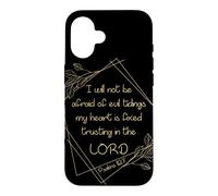Custodia per iPhone 16 Women’s Christian Bible Verse: I Will Not Be Afraid of Evil