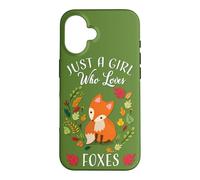 Custodia per iPhone 16 Womens Kids Fall Leaves Boho Just A Girl Who Loves Foxes