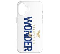 Custodia per iPhone 16 Wonder Woman 80th Blue and Gold Flying Logo