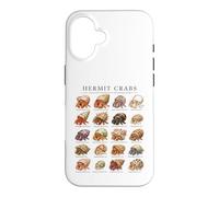 Custodia per iPhone 16 World of Hermit Crabs Crostacei Biologia Marina Ragazzi Ragazze